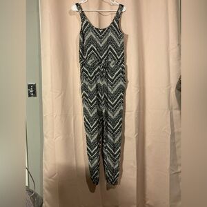 Bethany Mota Black and White Chevron Jumpsuit